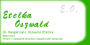 etelka oszwald business card